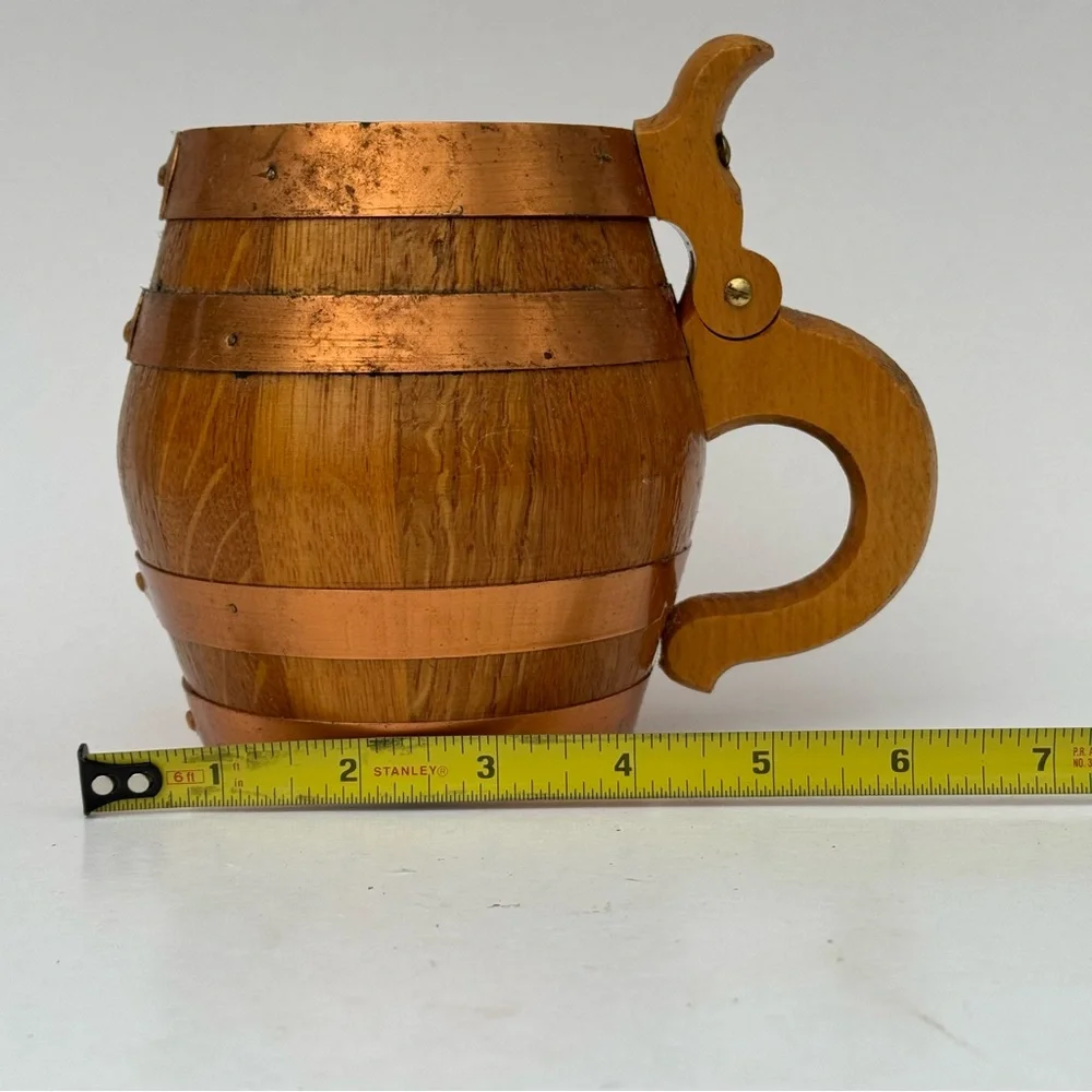 Vintage Wooden Beer Mug